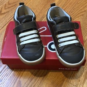 See Kai Run Stevie II Leather Brown Sneaker